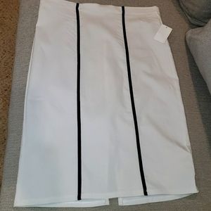 White Skirt with Black stripes